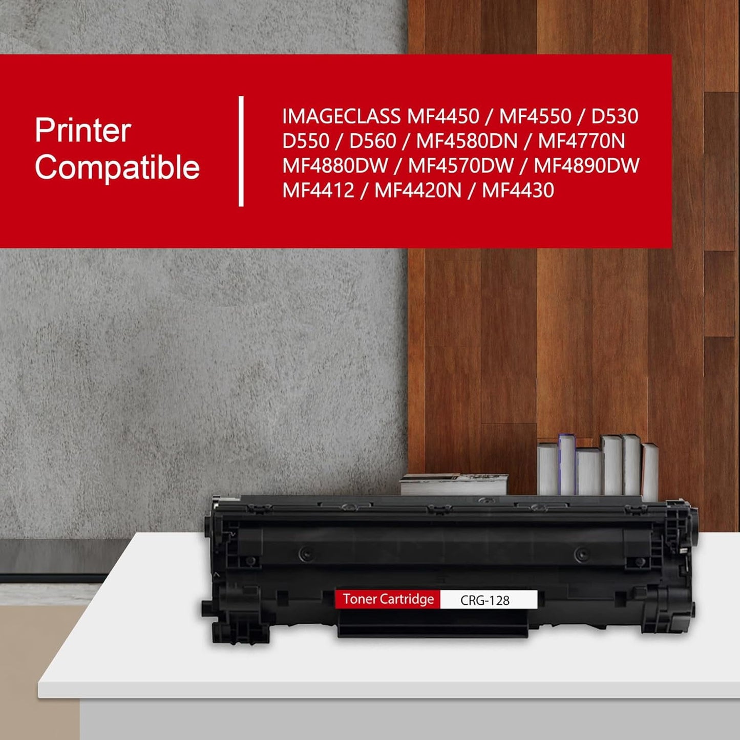 High-Yield 128 CRG128 Toner Cartridge (2-Pack, Black) 128 3500B001 Toner Replacement for Canon 128 Toner ImageClass MF4450 MF4700 MF4800 D500 FAXPHONE L100 L190 Printer