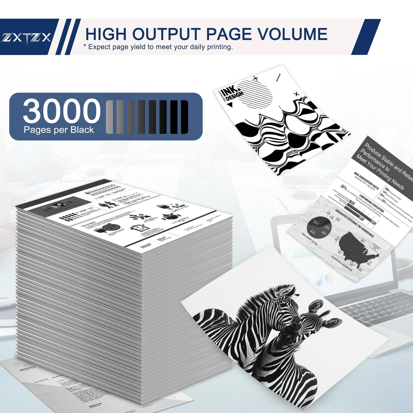 TN450 Black 1-Pack Toner Cartridge Compatible for Brother TN-450 420 Work for DCP-7060D HL-2220 MFC-7360N