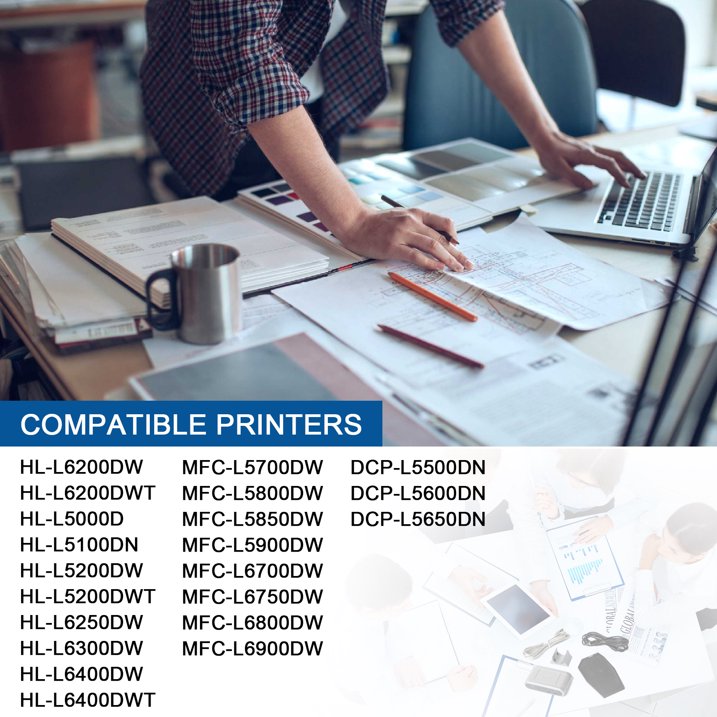 TN850 Toner Cartridge Set Replacement for Brother TN850 Toner Cartridge for Brother HL-L6200DW HL-L6200DWT MFC-L5700DW MFC-L5800DW DCP-L5500DN Printer