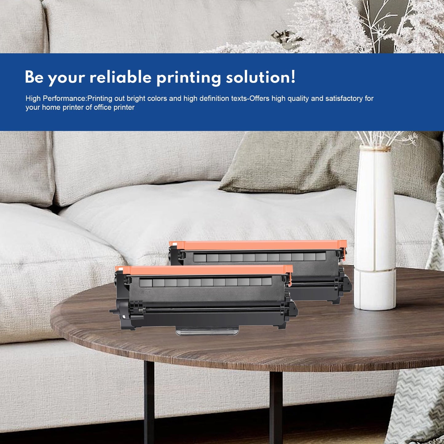 TN760 TN730 Toner Cartridge: Compatible 2 Pack Black Toner Replacement for Brother HL-L2350DW L2395DW L2390DW MFC-L2710DW L2750DW Printer | High Yield