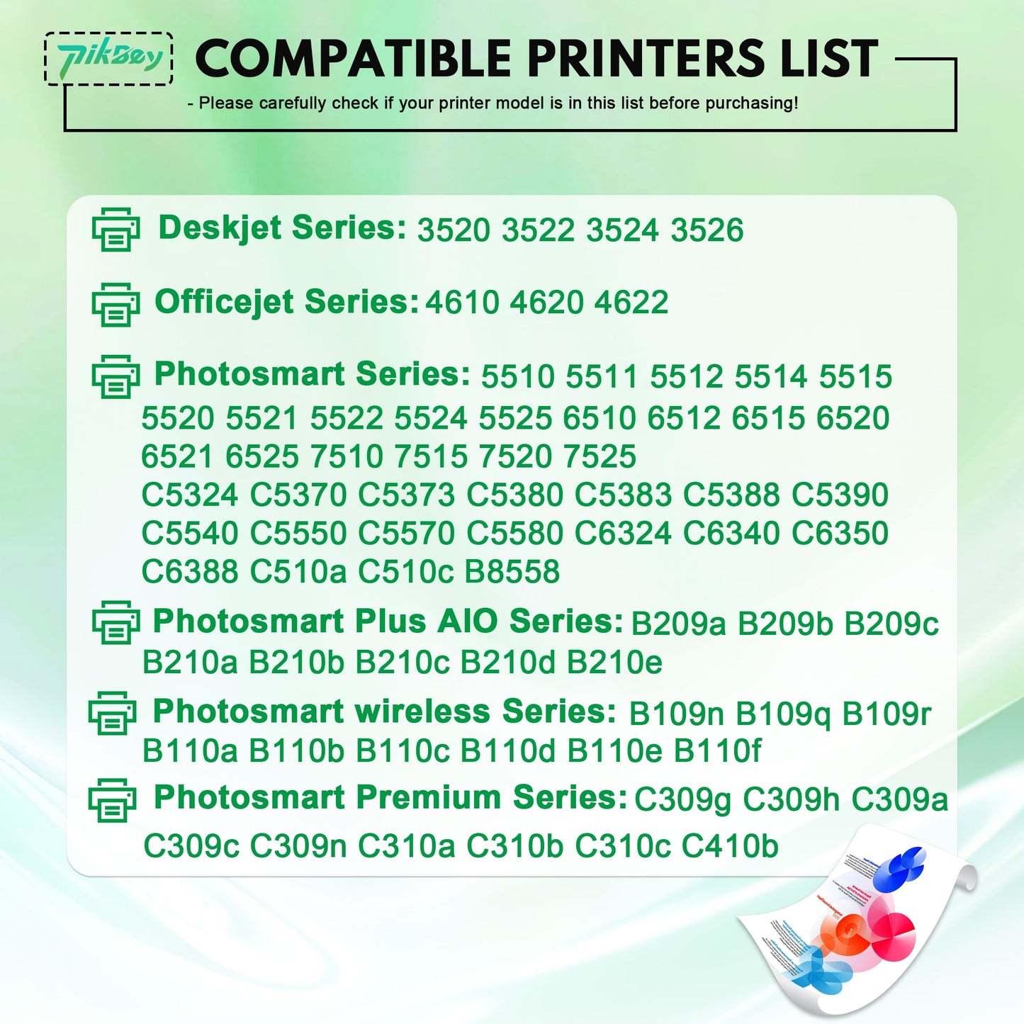 564XL 564 XL Ink Cartridges Combo Pack (5 Pack) - Compatible for HP 564 Ink Works with DeskJet 3520 OfficeJet 4620 Printers