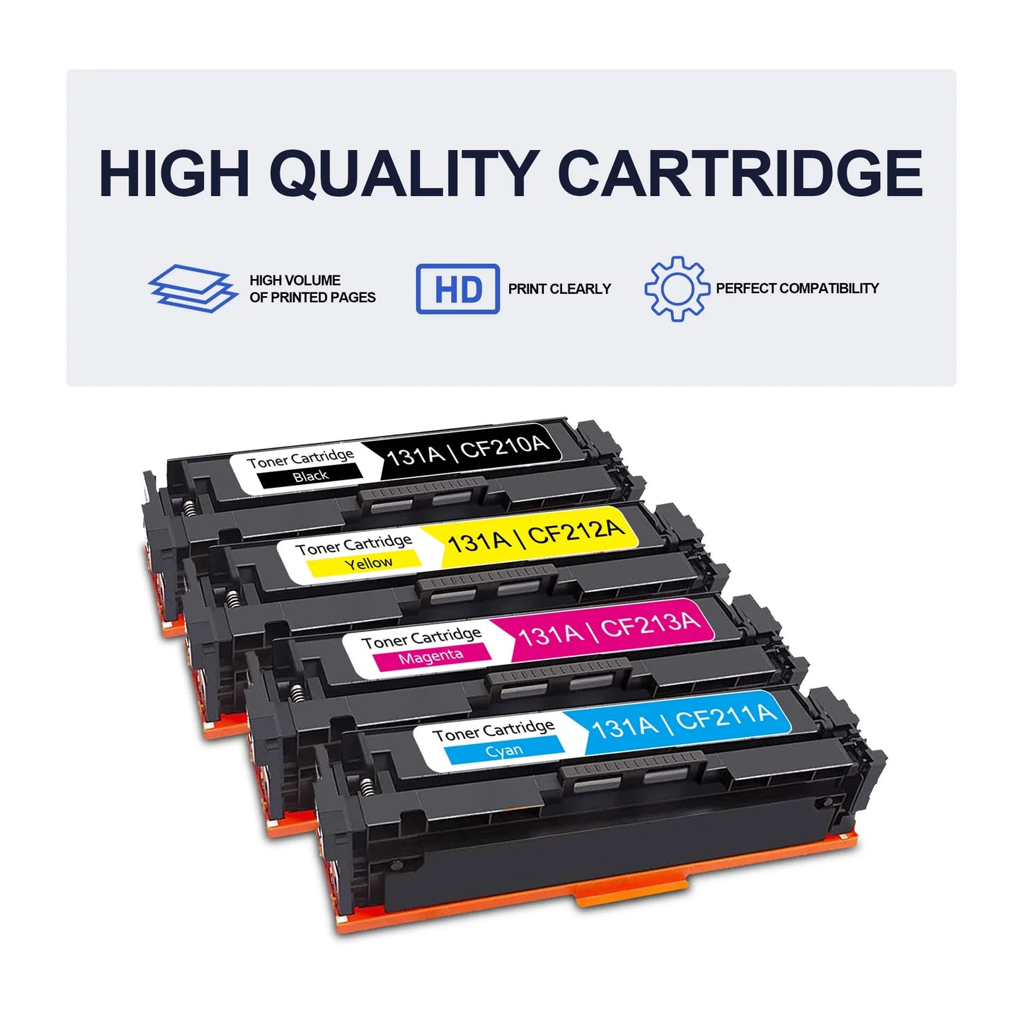 131A Toner With Chip Compatible for HP 131A CF210A Toner Cartridges for M276nw Printer (5 Pack）