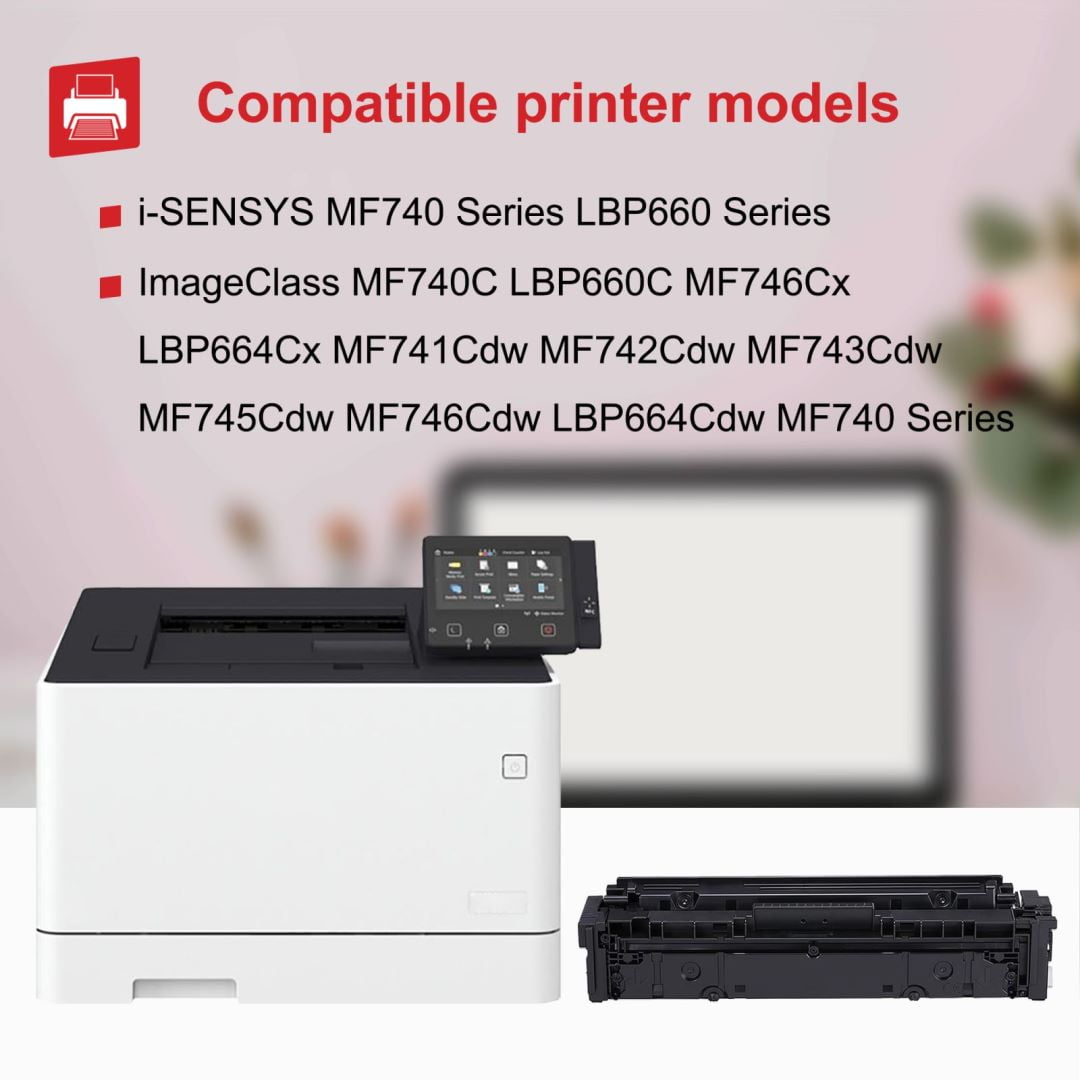 055H Toner Cartridge High Yield 4 Pack-BK/C/M/Y Replacement for Canon 055H ImageCLASS MF741Cdw MF743Cdw MF745Cdw MF746Cdw LBP664Cdw Printer