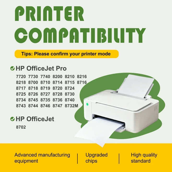 952XL Ink Black Compatible for HP 952 XL Ink Cartridges for Officejet Pro 8710 8745 8702 Printer