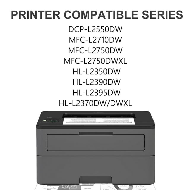 TN730 TN760 Toner Cartridge 2 Pack Black Replacement for Brother TN-730 TN 760 Toner Cartridge for DCP-L2550DW MFC-L2750DWXL HL-L2395DW Printer