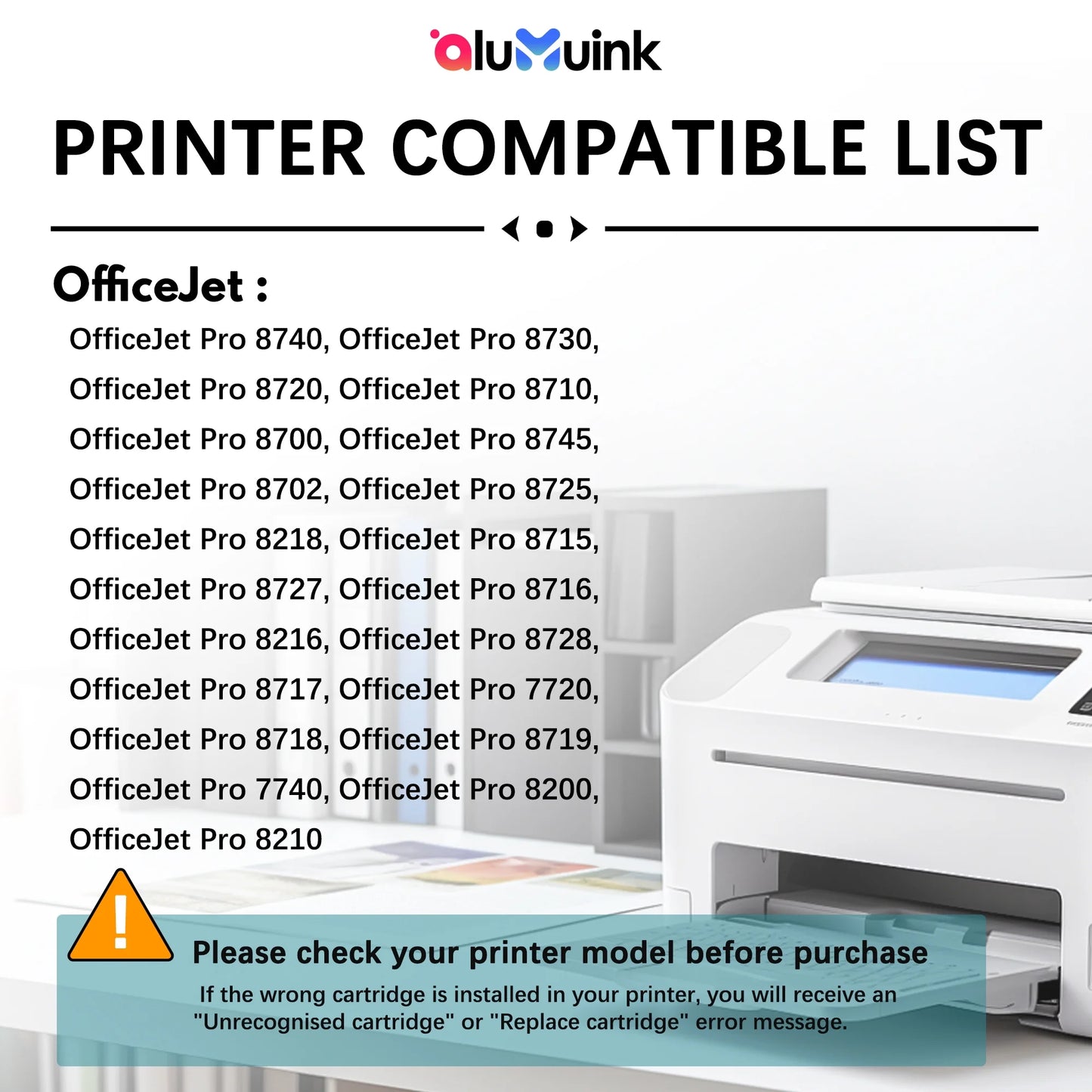952 xl Ink Cartridge Black,Cyan,Magenta,Yellow Compatible for HP 952 Ink Cartridge 4 Pack 952xl Ink 8740 8730 Printer