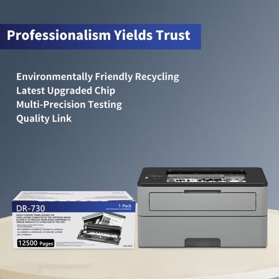 DR730 DR-730 Drum Unit 1 Pack Black High Yield Compatible for Brother DR 730 for MFC-L2750DW MFC-L2710DW DCP-L2550DW HL-L2350DW HL-L2395DW Printer