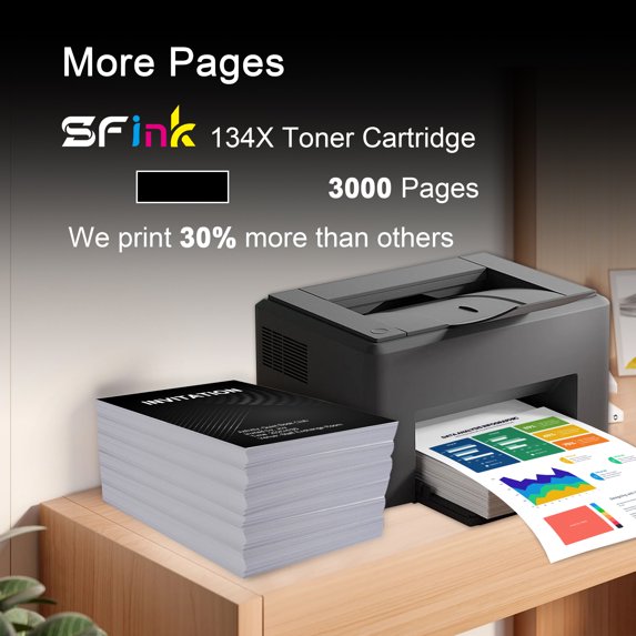 134X W1340X Toner Cartridge 1 Pack Black Compatible for HP134X 134A for Laser M209dw, MFP M234dw M234sdw Printers