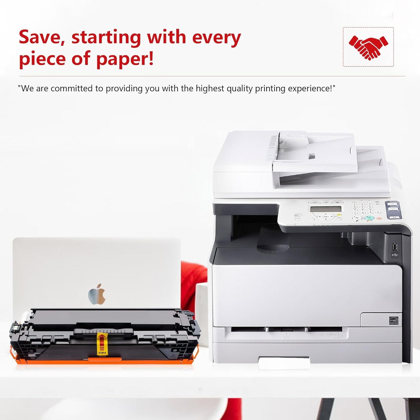 131 Toner Cartridge High Yield 4 Pack Replacement for Canon CRG-131 CRG131 ImageCLASS MF8280Cw MF620C MF624Cw MF628Cw MF8050Cn MF8080Cw Printer Ink (BK/C/M/Y)