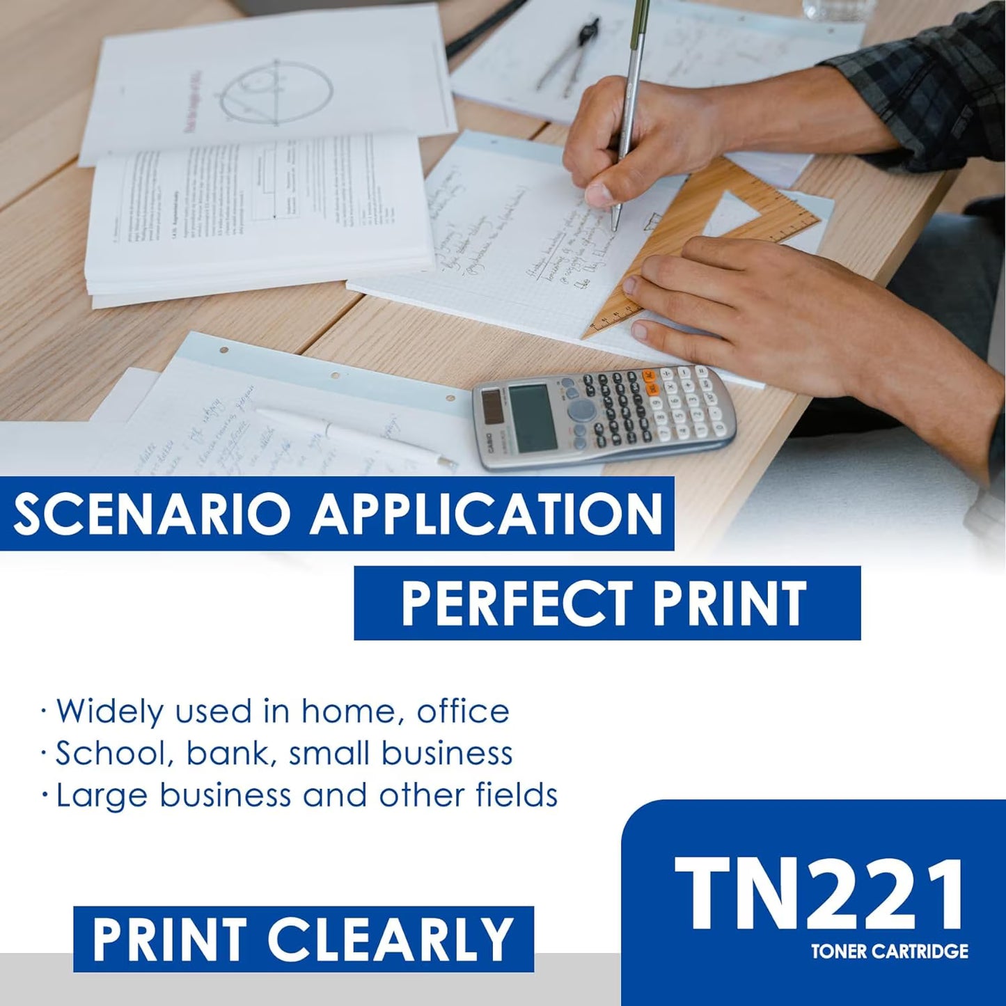 TN221 Toner Cartridge 3PK Compatible for Brother TN-221 Toner for MFC-9340CDW MFC-9130CW Printer