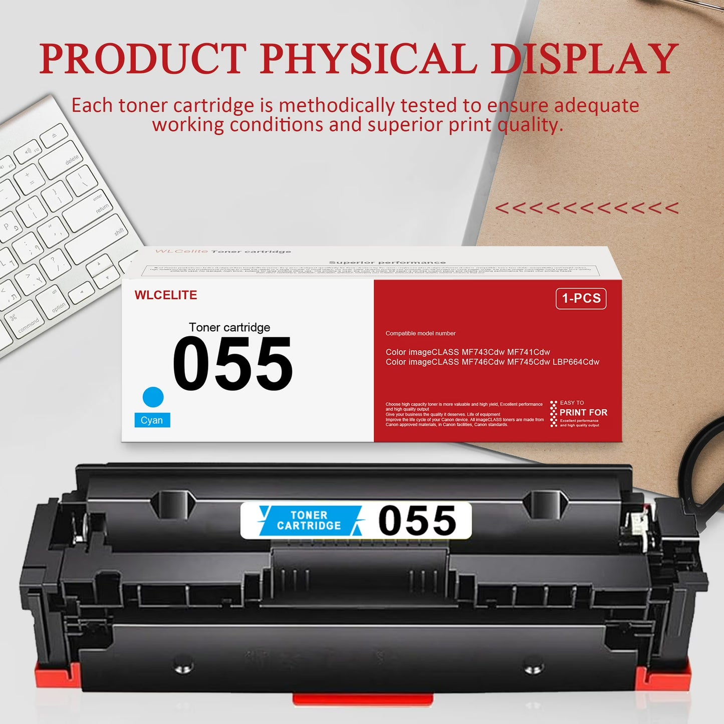 055 Toner Cartridge Replacement for Canon 055 High Yield Toner Cartridge for Color image CLASS MF743Cdw MF741Cdw Printer